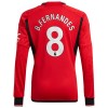 Koszulka Manchester United B. Fernandes 8 Domowe 2023-24 Koszulki Piłkarskie Długi Rękaw